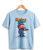 Retro Rhythms Jellyfish Violinist Design - Classic Crew Graphic T-Shirt