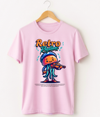 Retro Rhythms Jellyfish Violinist Design - Classic Crew Graphic T-Shirt