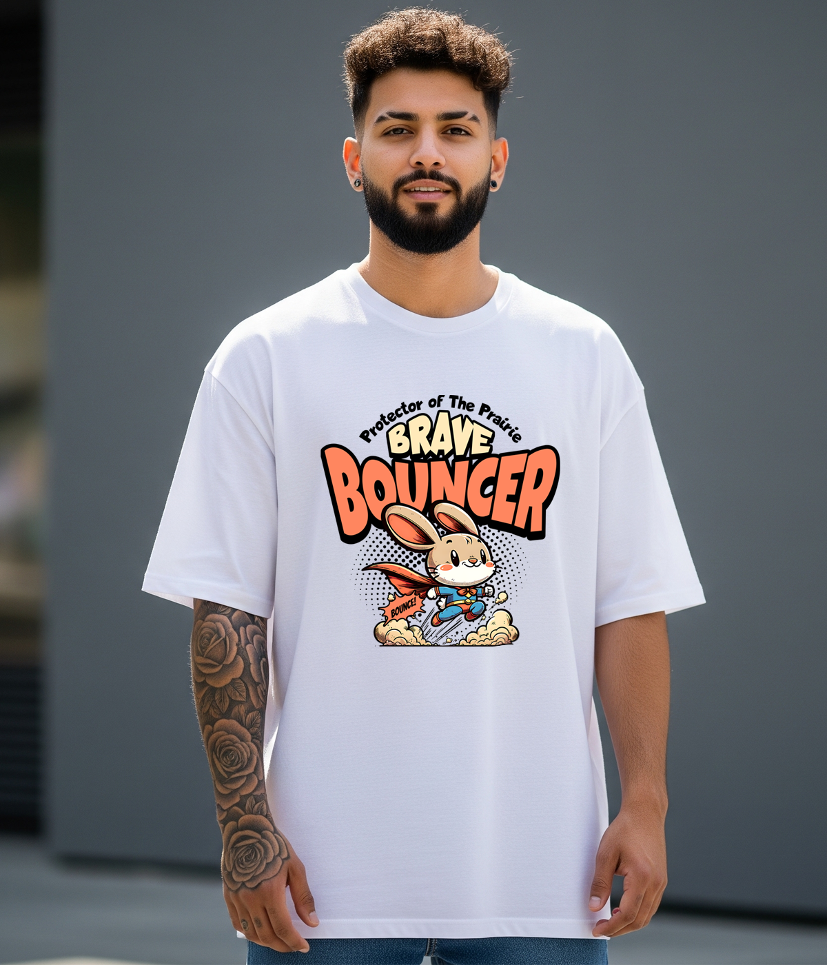 Brave Bouncer - Unisex Oversized Classic T-Shirt