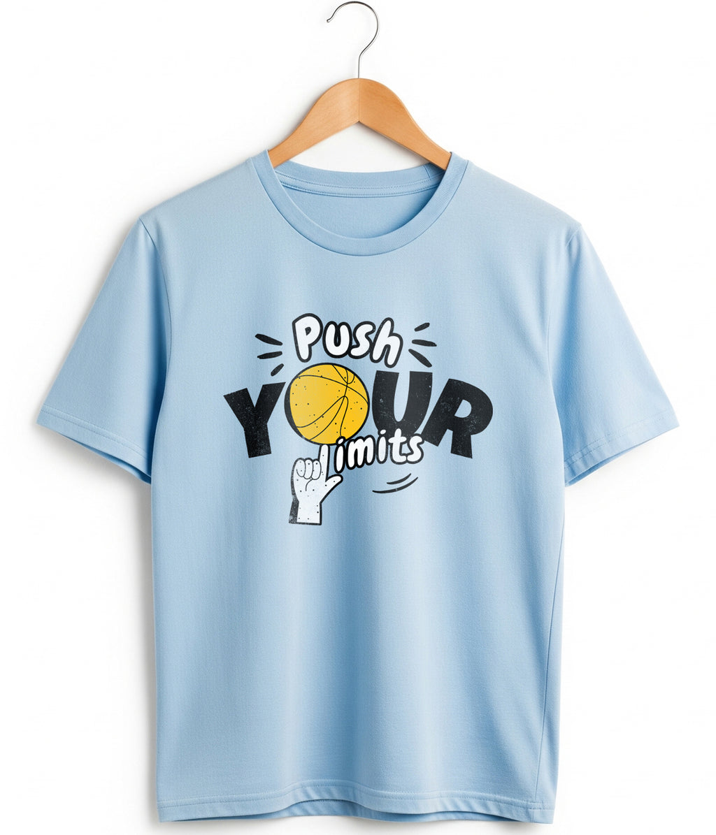 Push Your Limit – Classic Crew Neck Graphic T-Shirt