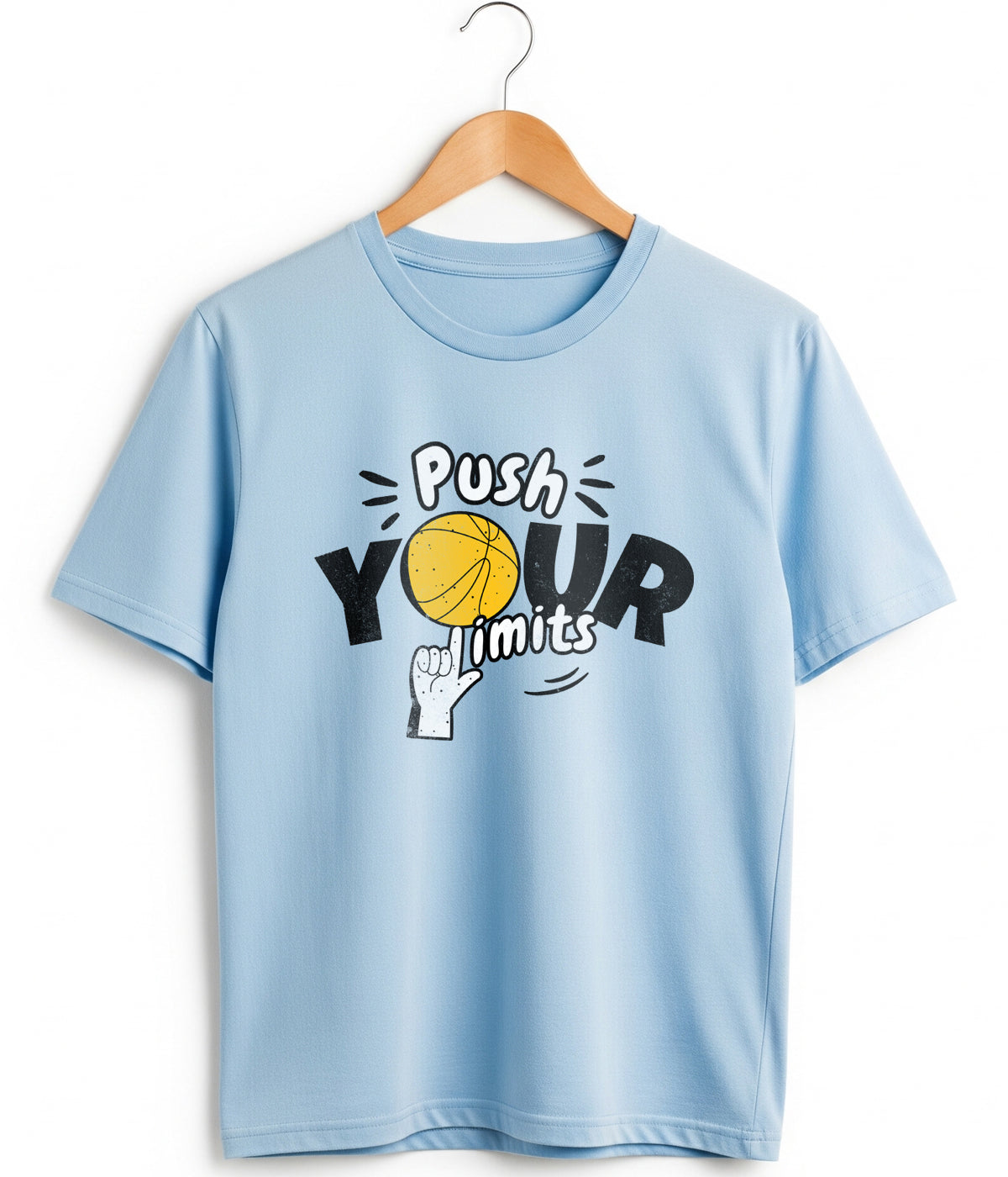 Push Your Limit – Classic Crew Neck Graphic T-Shirt