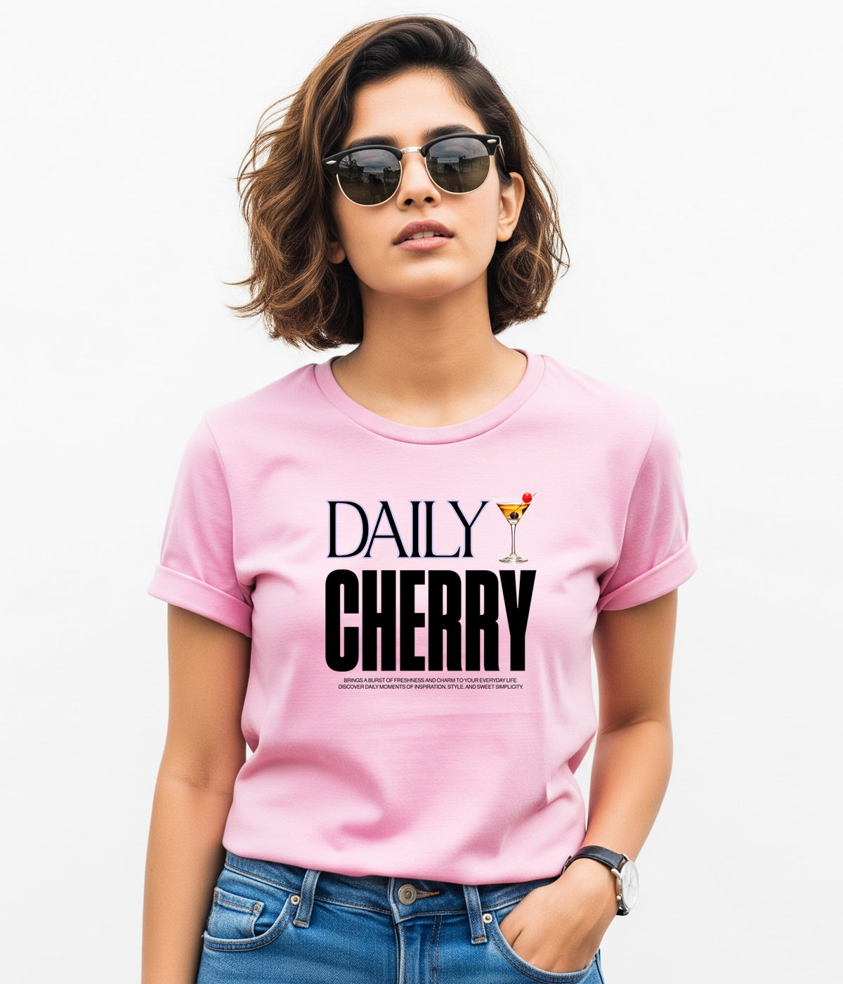 Daily Cherry Classic Crew Graphic T-Shirt