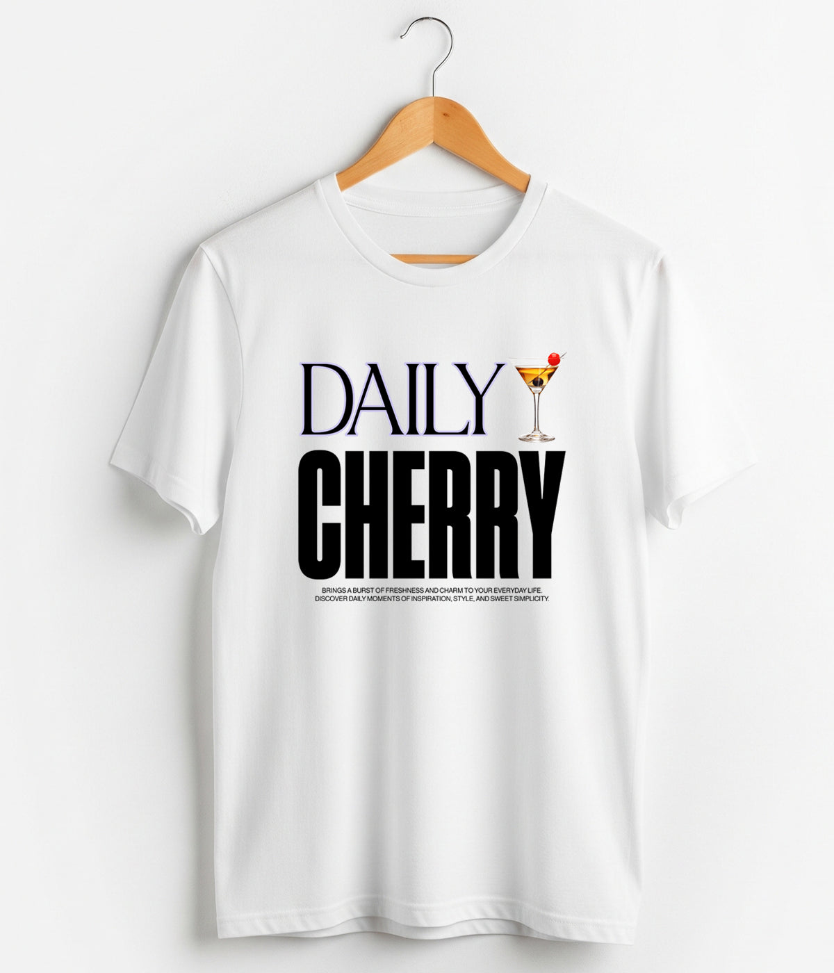 Daily Cherry Classic Crew Graphic T-Shirt