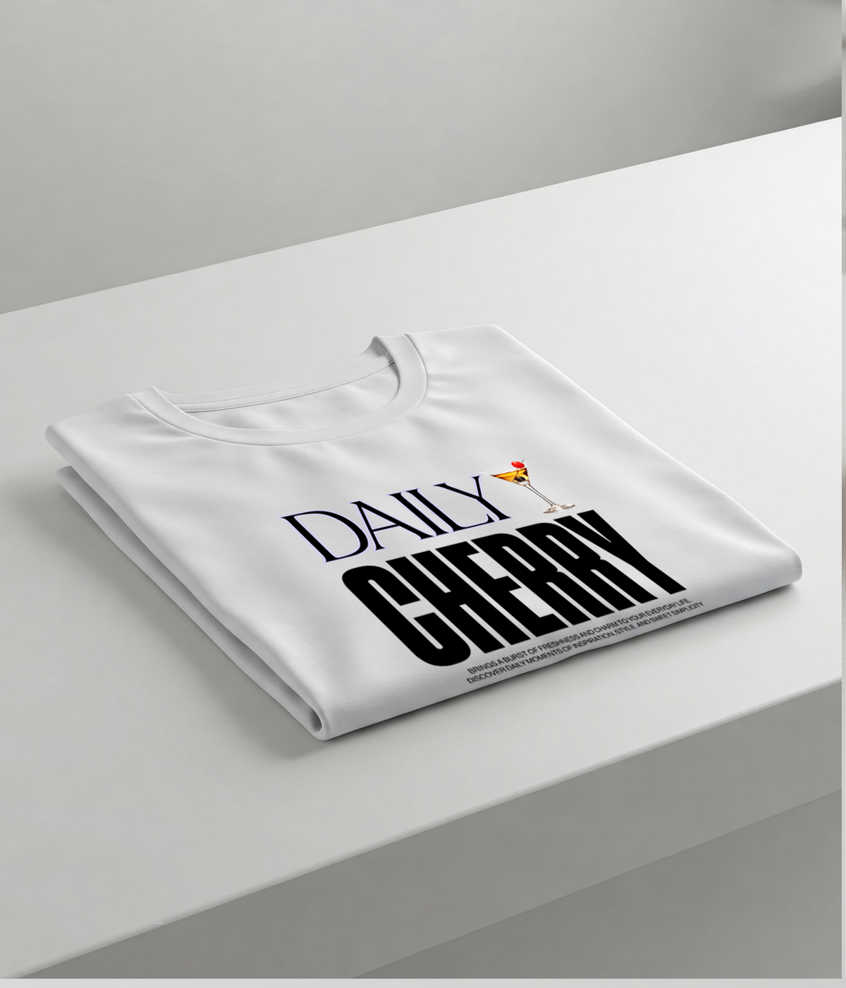 Daily Cherry Classic Crew Graphic T-Shirt